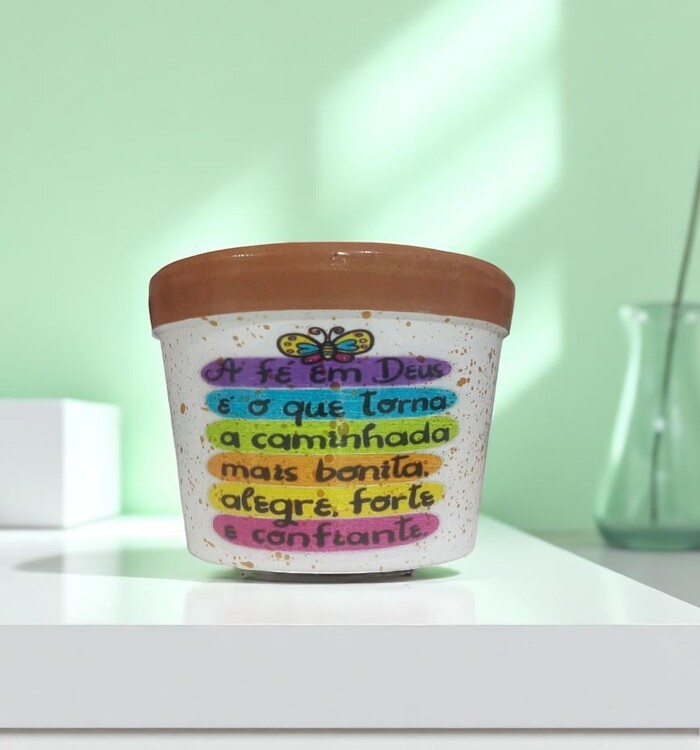 Vaso de cerâmica personalizado.