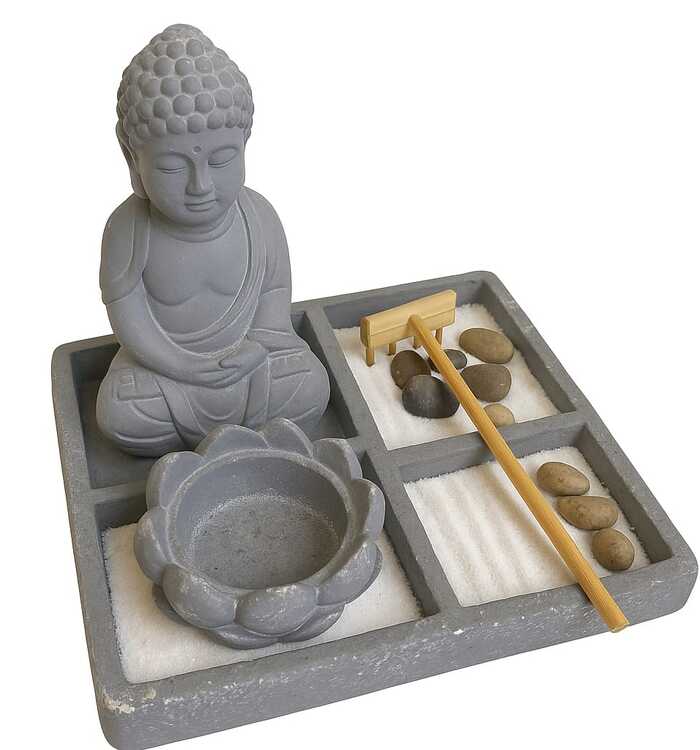 Mini Jardim Zen Com Buda 