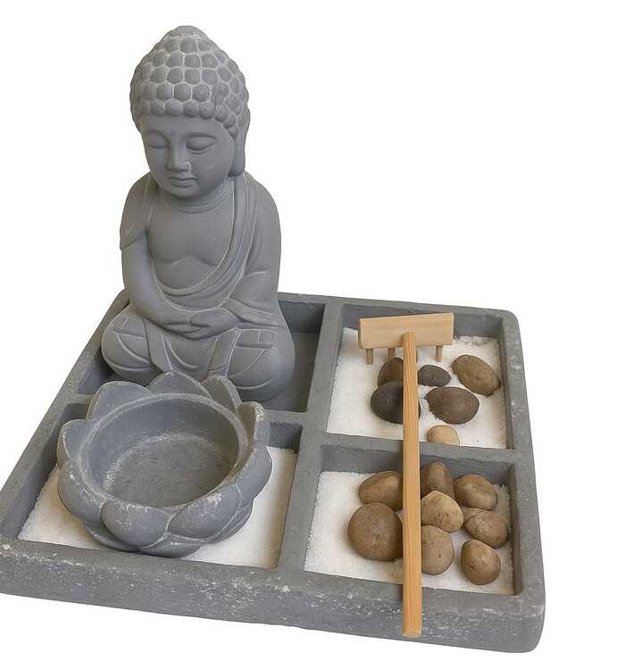 Mini Jardim Zen Com Buda 