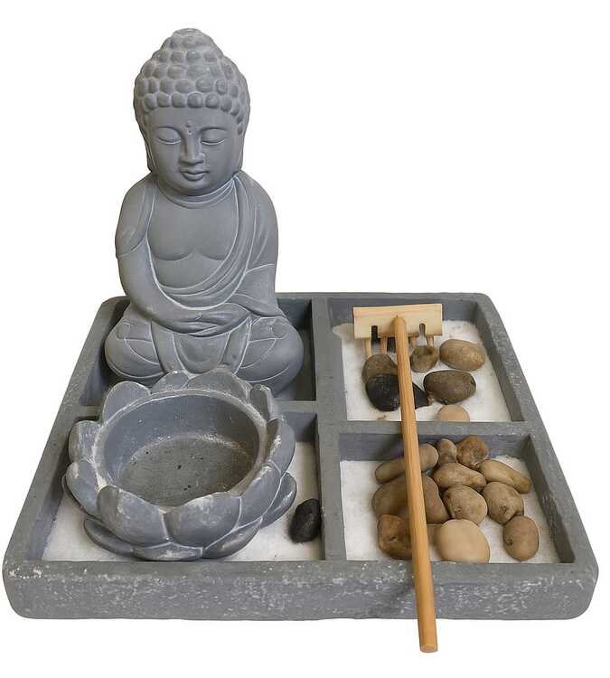 Mini Jardim Zen Com Buda 