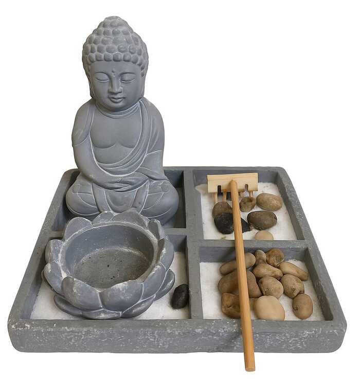 Mini Jardim Zen Com Buda 