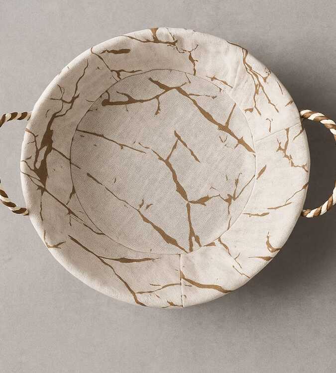 Cesto Redondo de Vime Trançado 