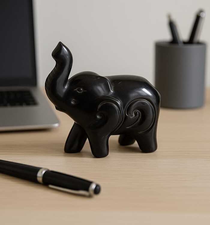 Elefante Porcelana Preto