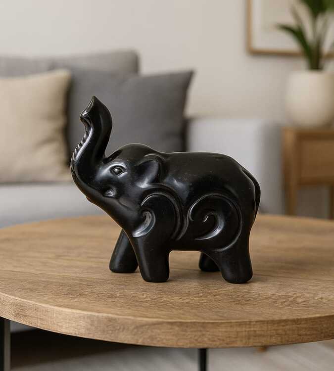 Elefante Porcelana Preto