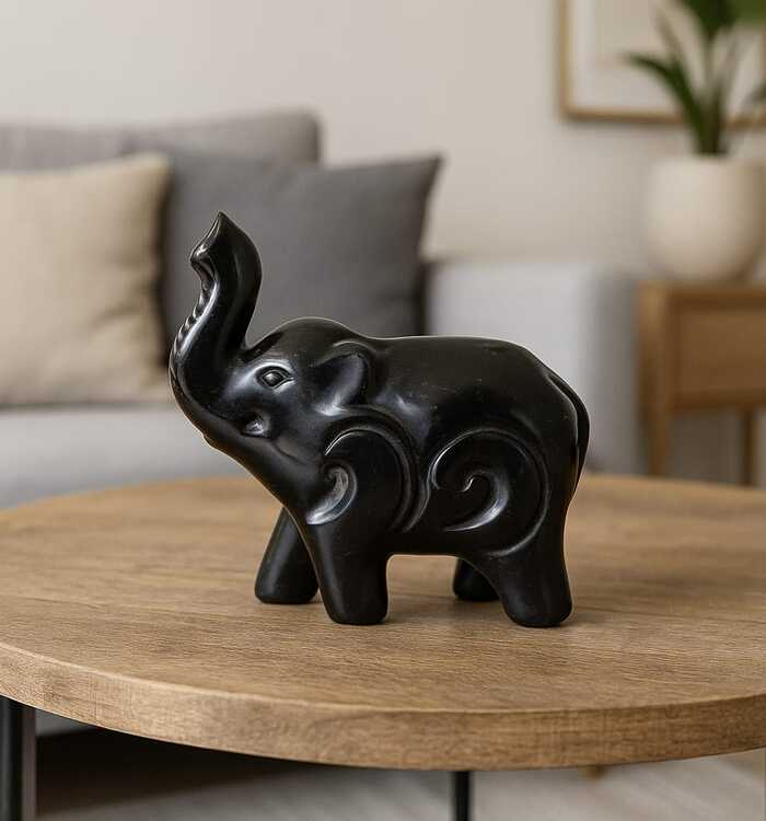 Elefante Porcelana Preto