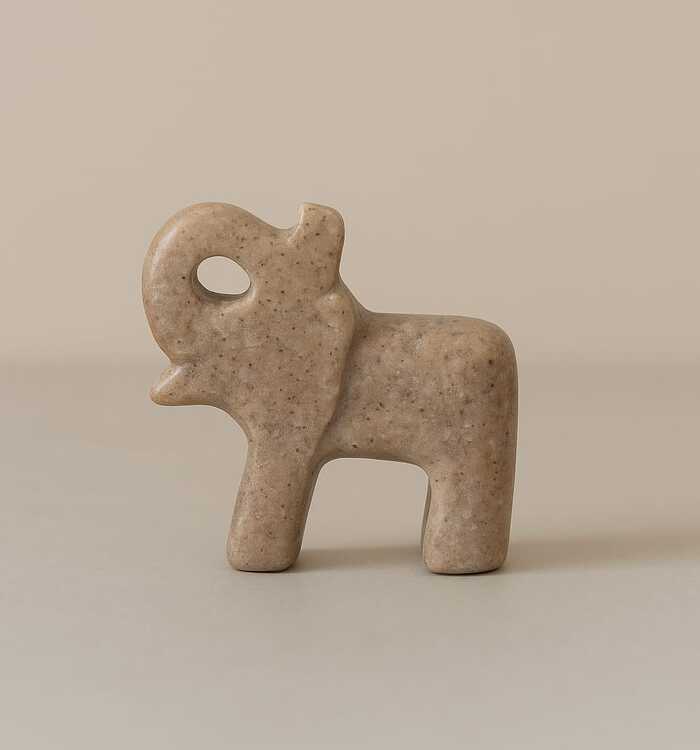 Mini Elefante Decorativo em Pedra-Sabão