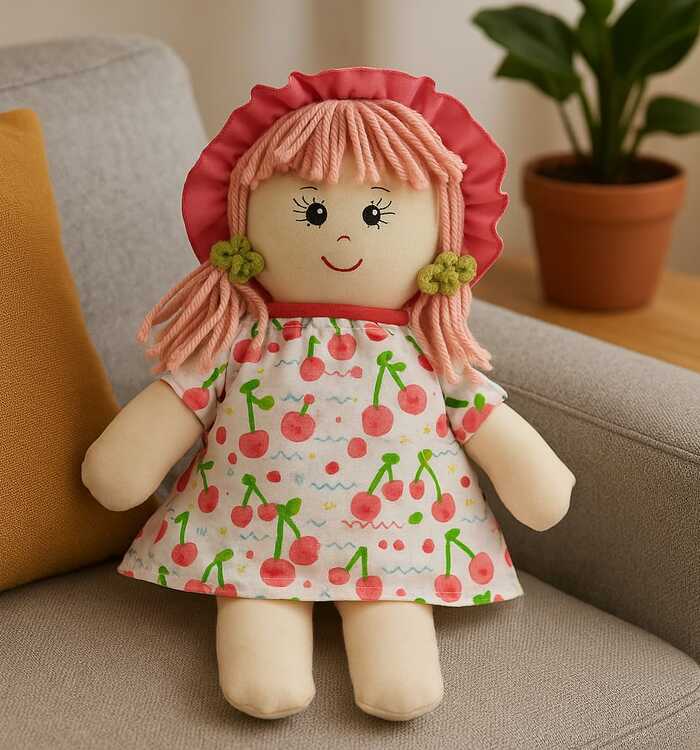 Boneca Artesanal de Tecido P