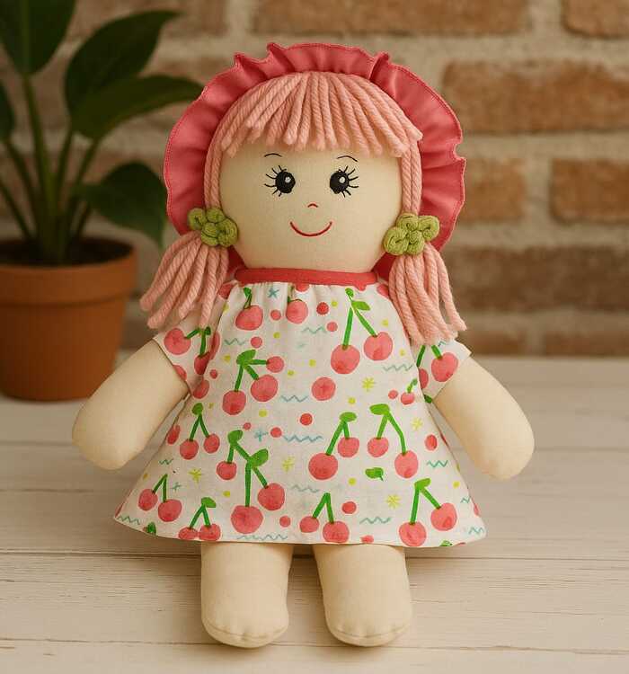 Boneca Artesanal de Tecido P