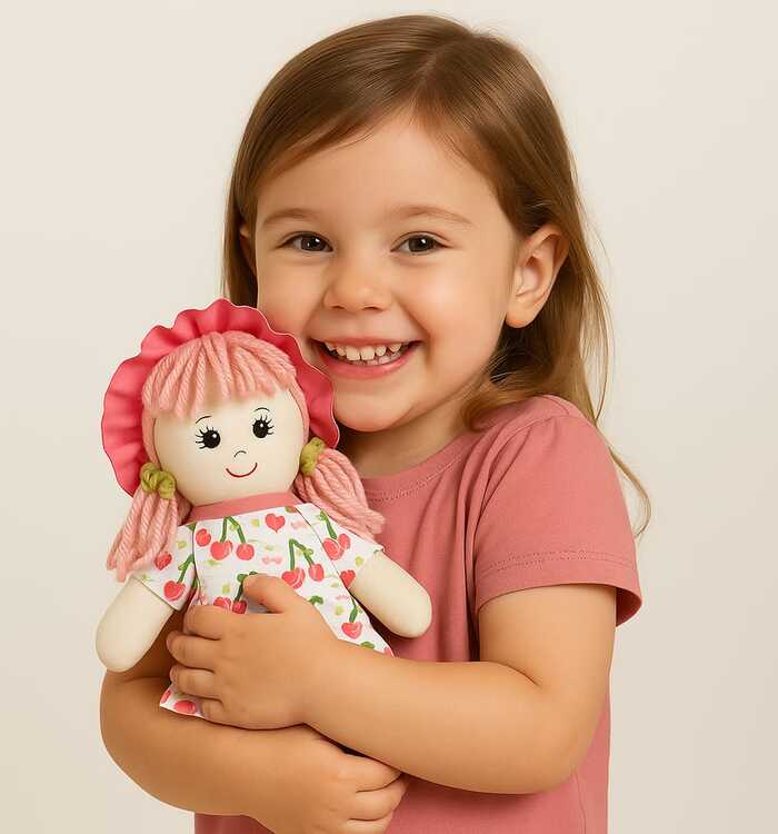 Boneca Artesanal de Tecido P