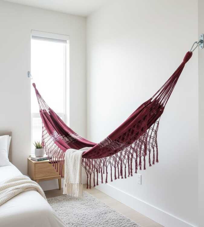 Rede Algodão com detalhes em rede pescador