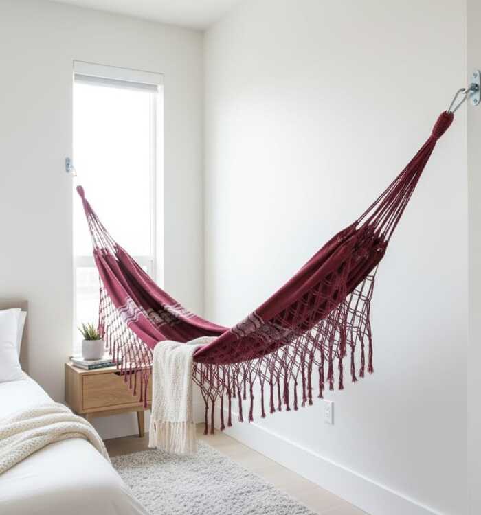 Rede Algodão com detalhes em rede pescador