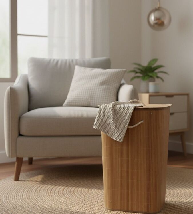 Cesto De Roupa Palha Japonesa