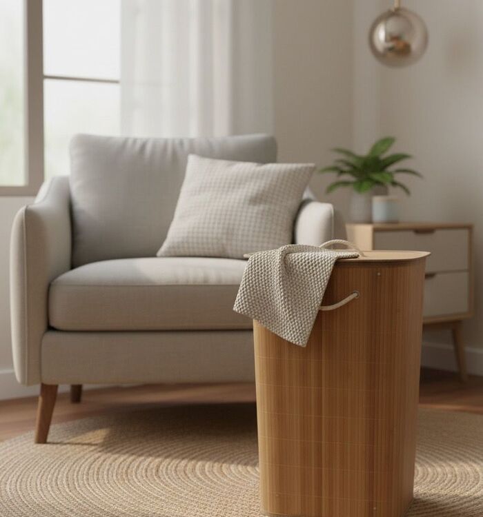 Cesto De Roupa Palha Japonesa