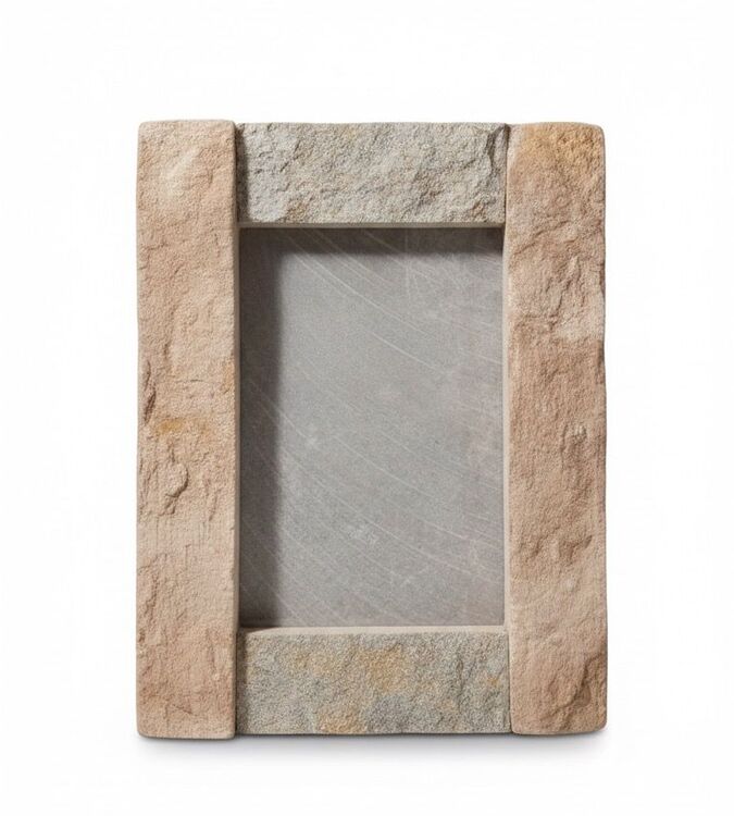 Porta Retrato Pedra De Sabão Rústico 