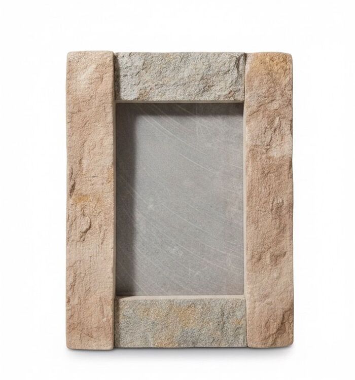 Porta Retrato Pedra De Sabão Rústico 