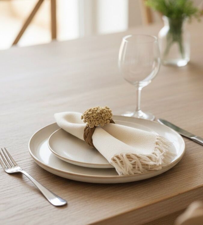 Porta Guardanapo Flor Natural 