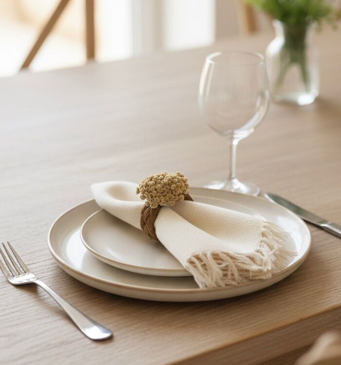 Porta Guardanapo Flor Natural 