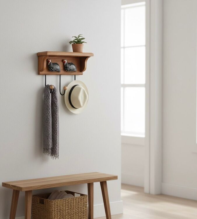 Prateleira Três Cabideiros 