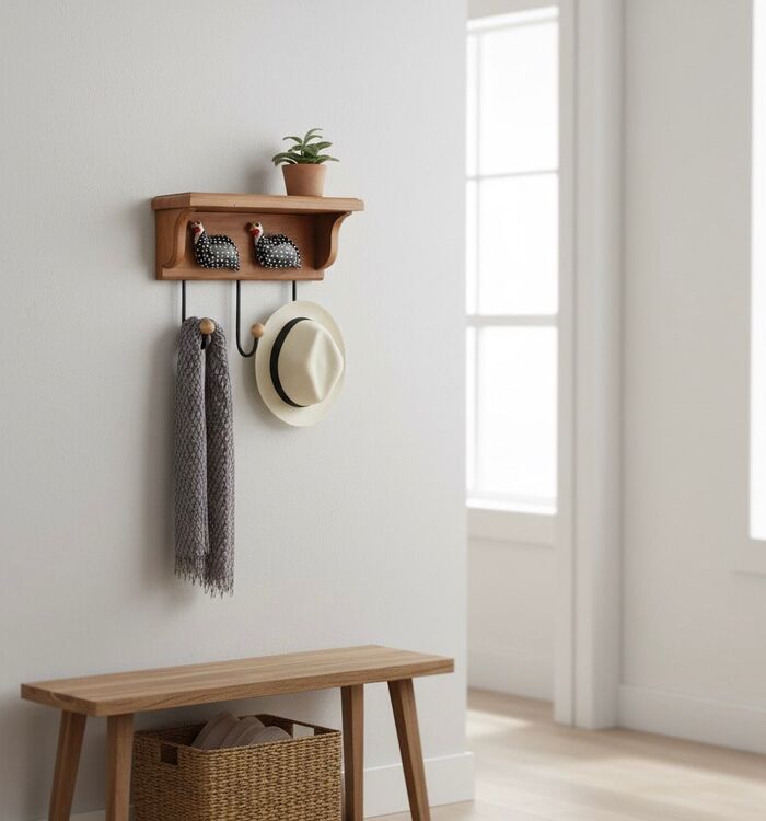 Prateleira Três Cabideiros 