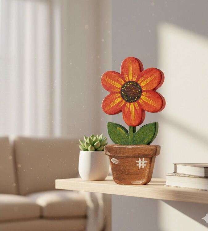 Porta Papel Toalha flor de Madeira