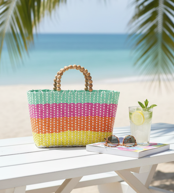 Bolsa Praia colorida 